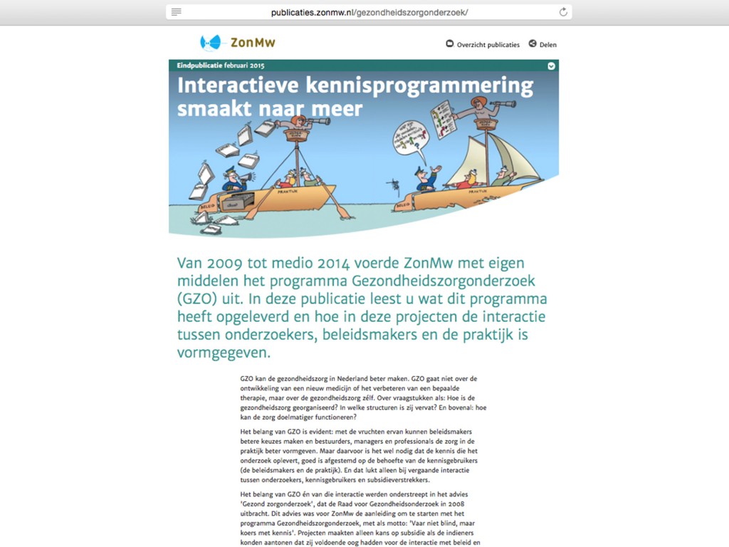 ZonMw website kennis